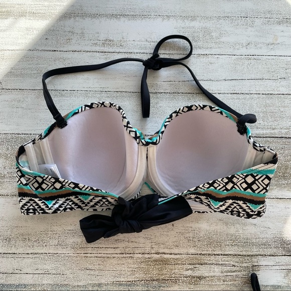 VENUS Tribal Print Black and Turquoise Bikinis size 8 - Picture 9 of 9